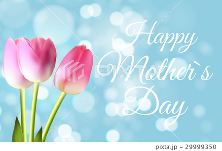 Happy Mother`s Day Cute Background with Flowers 29999350