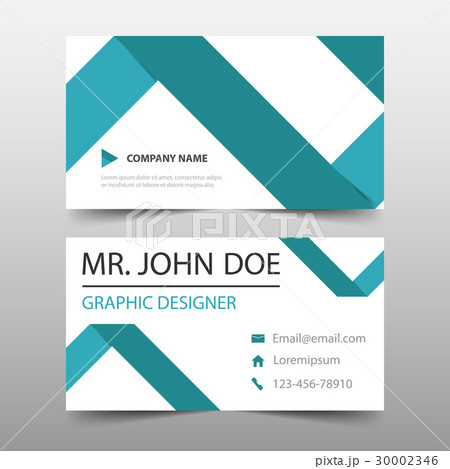 Blue triangle corporate business card template 30002346