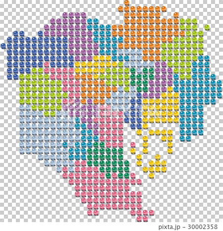 Tokyo 23 ward map marbles 30002358