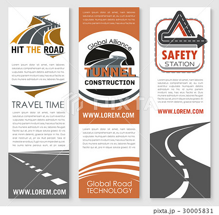 Vector banners of road safety construction company Vector banners of road safety construction company 30005831