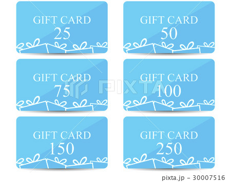 Gift card with a gift box. Set vector illustration 30007516