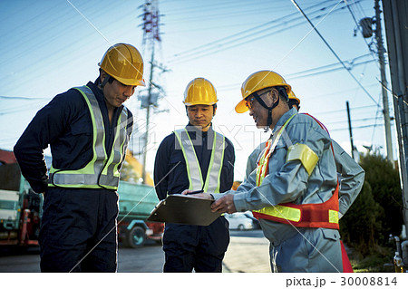 建設現場 朝礼 危険予知活動 建設現場 朝礼 危険予知活動 30008814