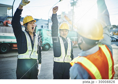 建設現場 朝礼 危険予知活動 建設現場 朝礼 危険予知活動 30008826