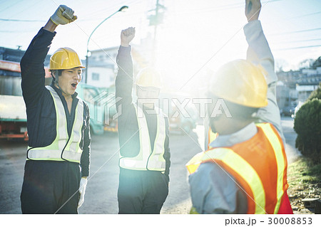 建設現場 朝礼 危険予知活動 建設現場 朝礼 危険予知活動 30008853