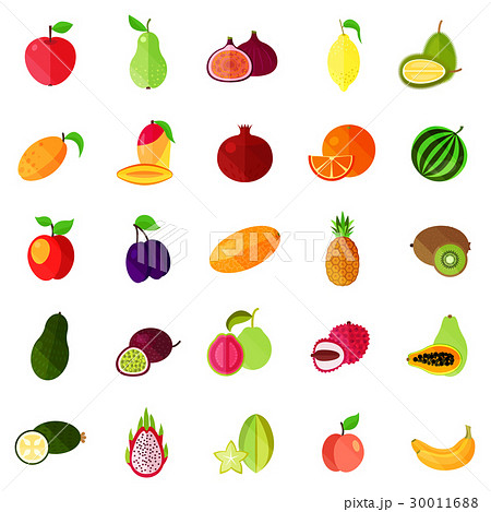 Food fruits like apple and pear, kiwi and orange 30011688