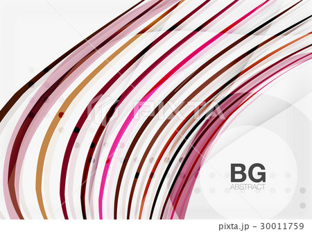 Vector color stripes, wave lines modern geometric 30011759