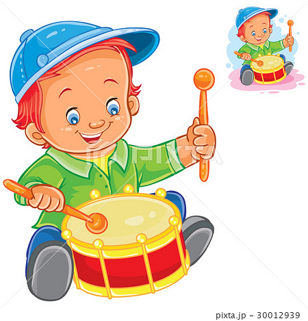 Little boy beat the drum 30012939