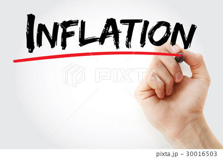 Hand writing Inflation with marker Hand writing Inflation with marker 30016503