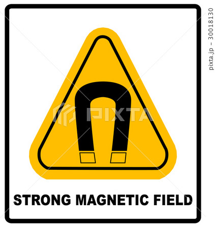 strong magnetic field vector warning sign 30018130