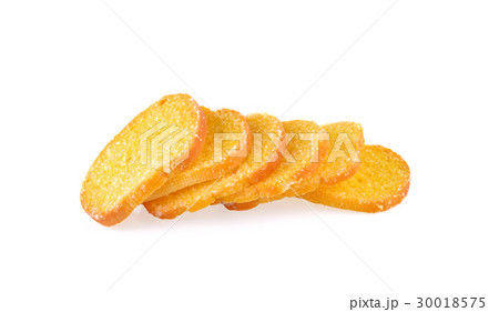 Crispy Bread Butter on white background 30018575
