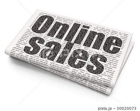 Advertising concept: Online Sales on Newspaper Advertising concept: Online Sales on Newspaper 30020073