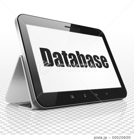 Database concept: Tablet Computer with Database on Database concept: Tablet Computer with Database on 30020600