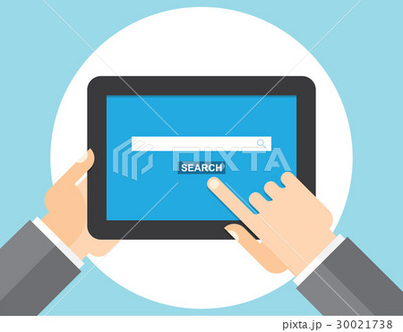 Internet search page on the tablet computer 30021738