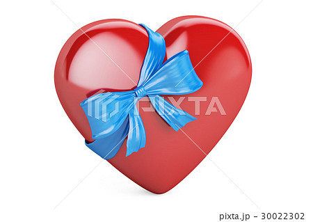 Valentine's Day concept. Red Heart with bow Valentine's Day concept. Red Heart with bow 30022302