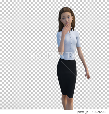 Pose business woman business woman perming3DCG illustrations material Pose business woman business woman perming3DCG illustrations material 30026582