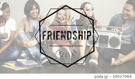 Friendship Vintage Vector Graphic Concept 30027069