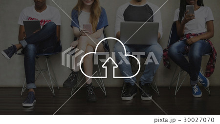 Cloud overlay word young people 30027070