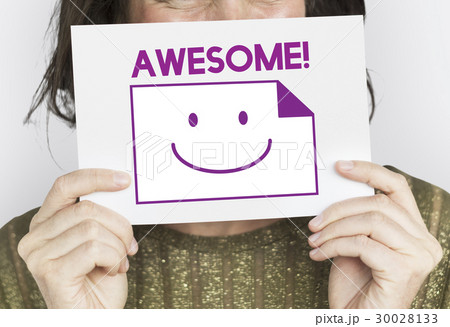 Paper Sheet Smiling Happiness Word 30028133