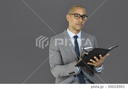 African Descent Business Man Notebook Concept African Descent Business Man Notebook Concept 30028901