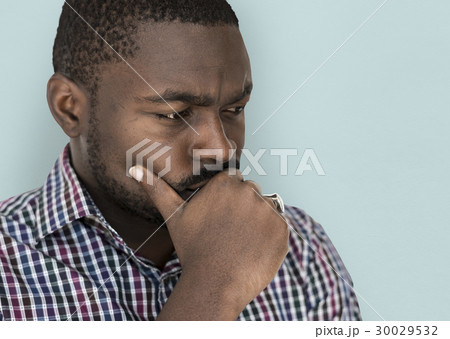 African descent man is feeling nervous 30029532