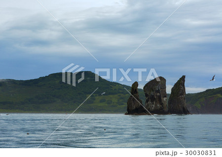 Three Brothers Rocks in the Avacha Bay of Pacific Three Brothers Rocks in the Avacha Bay of Pacific 30030831