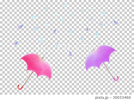 Two umbrellas and rain 30033460