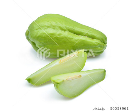 fresh chayote isolated on white background 30033961