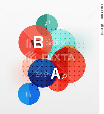 Colorful glossy circle infographics 30034404