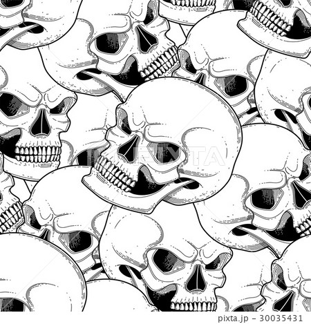 Graphic skull with fearful smile Graphic skull with fearful smile 30035431