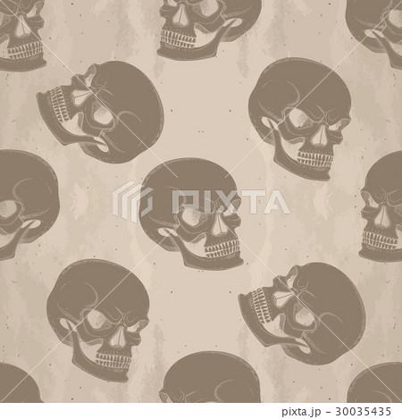Graphic skull with fearful smile 30035435