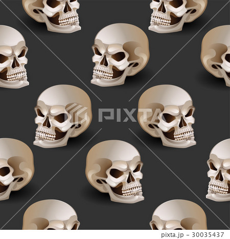 Graphic skull with fearful smile 30035437