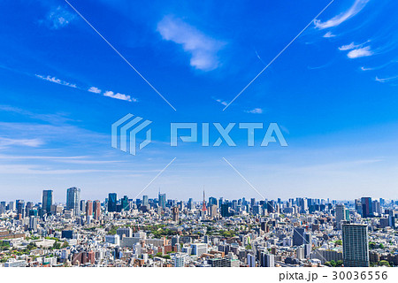 青空と東京シティビュー 30036556