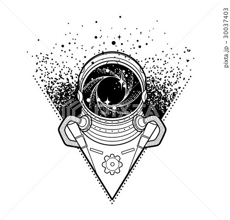Graphic austronaut in triangle 30037403