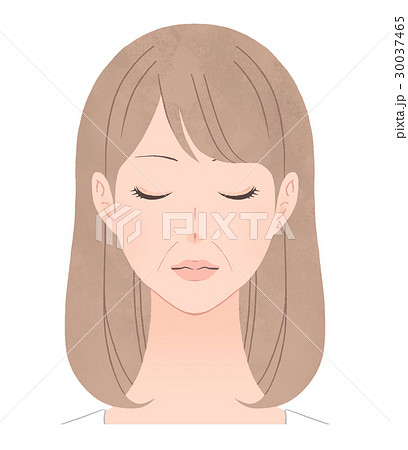 若い世代にもできるシワ　ほうれい線 30037465