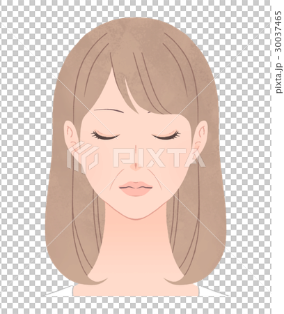 若い世代にもできるシワ　ほうれい線 30037465