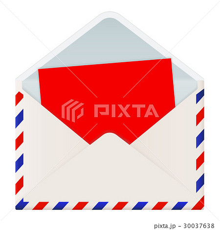 International air mail envelope with red letter 30037638