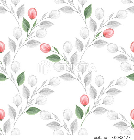 Spring flowers. Watercolor floral seamless pattern 30038423