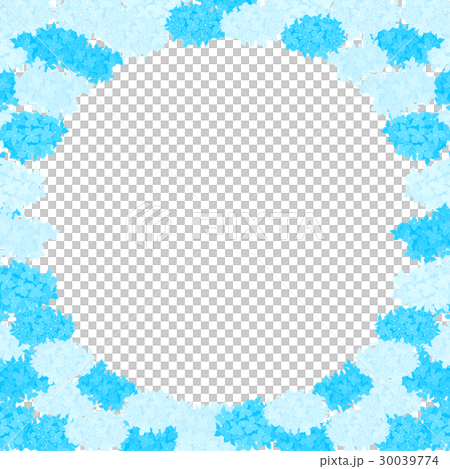 Flower illustration frame Hydrangea blue square - Stock Illustration ...