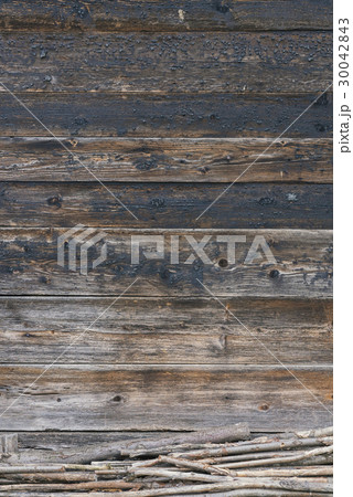 Fragment of wooden backdrop impressive structure Fragment of wooden backdrop impressive structure 30042843