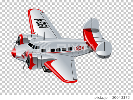 Cartoon Retro Airplane - Stock Illustration [30043373] - PIXTA