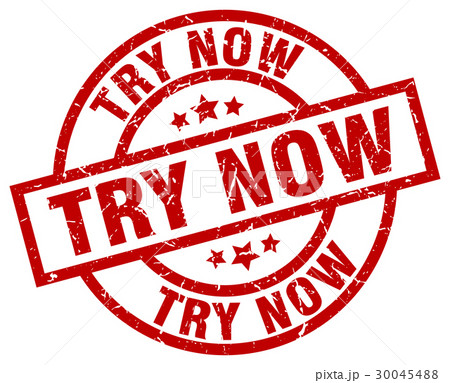 try now round red grunge stamp try now round red grunge stamp 30045488