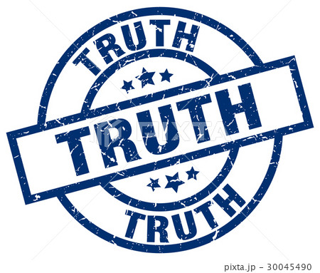 truth blue round grunge stamp 30045490