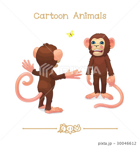 Cartoon animals: monkeys 30046612