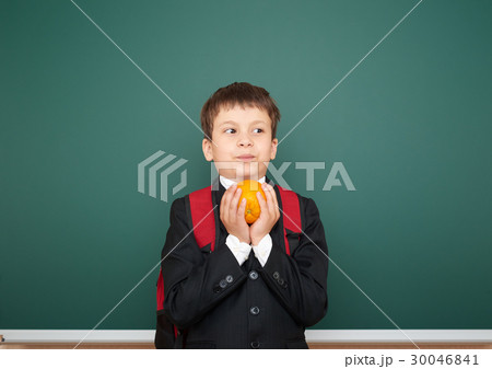 school boy on blackboard, education concept school boy on blackboard, education concept 30046841