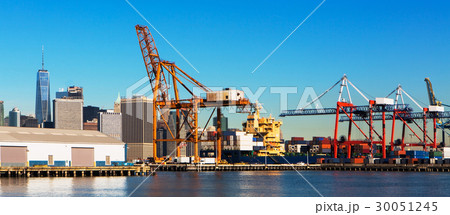 USA, New York State, New York City, Commercial dock USA, New York State, New York City, Commercial dock 30051245