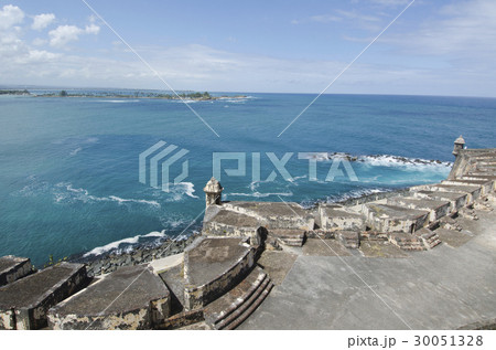 Puerto Rico, San Juan, El Morro fort by  Atlantic Ocean 30051328