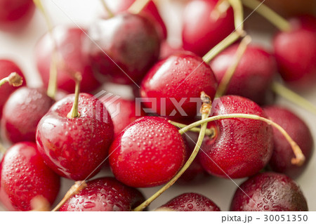 Close-up of red cherries Close-up of red cherries 30051350