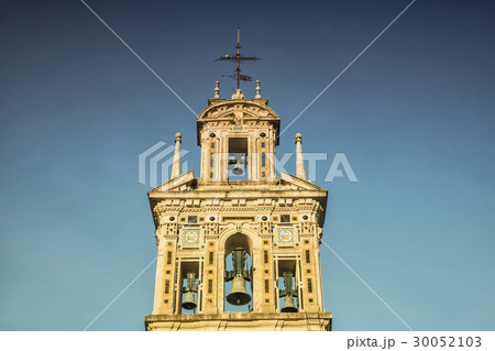 Spain, Seville, Bell tower of Santa Paula Macarena also known as Monasterio de Santa Paula 30052103