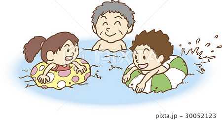 家族で海水浴 30052123