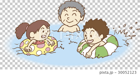 家族で海水浴 30052123